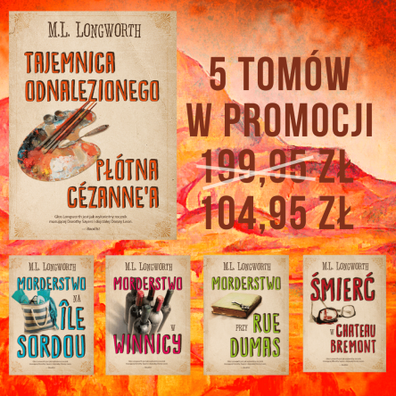 5 tomów kryminałów prowansalskich M.L. LONGWORTH